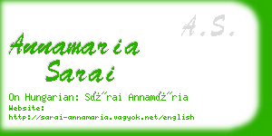 annamaria sarai business card